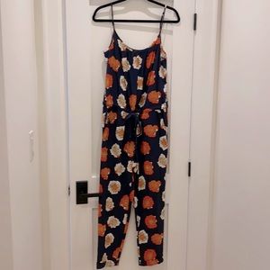 LOFT Floral Jumpsuit size M